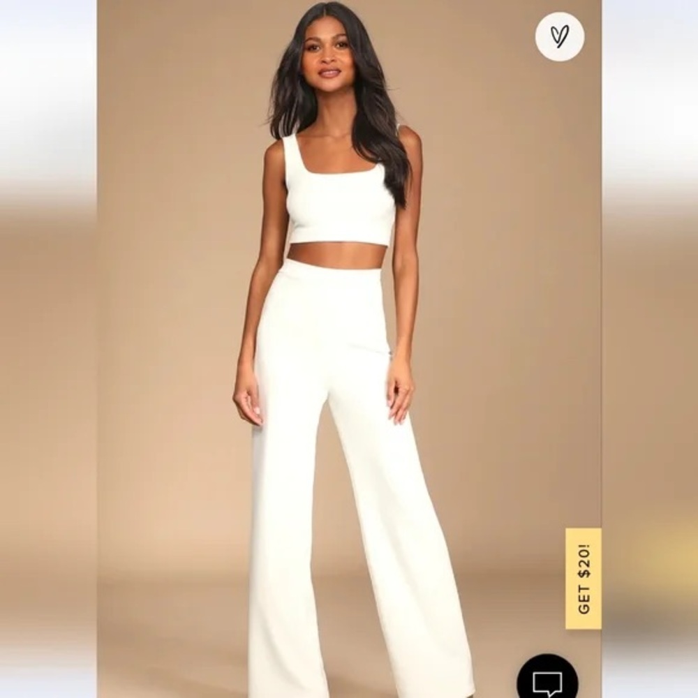 Lulu's White Two Piece Set